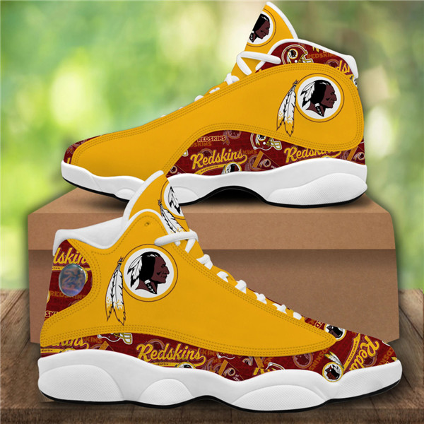 Men's Washington Football Team AJ13 Series High Top Leather Sneakers 002